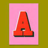 Deli Cards Monogrammkarte "A" | Coole Buchstaben Postkarte