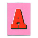 Deli Cards Monogrammkarte "A" | Coole Buchstaben Postkarte