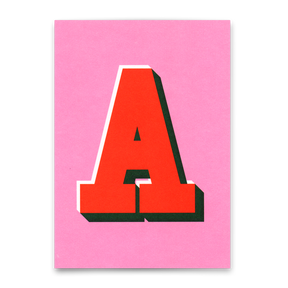 Deli Cards Monogrammkarte "A" | Coole Buchstaben Postkarte
