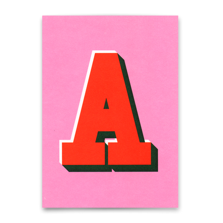 Deli Cards Monogrammkarte "A" | Coole Buchstaben Postkarte