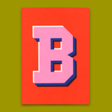 Deli Cards Monogrammkarte "B" | Coole Buchstaben Postkarte