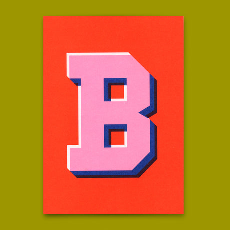 Deli Cards Monogrammkarte "B" | Coole Buchstaben Postkarte