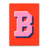 Deli Cards Monogrammkarte "B" | Coole Buchstaben Postkarte