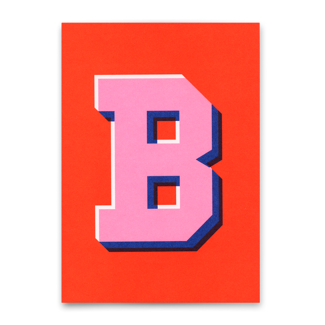 Deli Cards Monogrammkarte "B" | Coole Buchstaben Postkarte