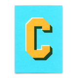 Deli Cards Monogrammkarte "C" | Coole Buchstaben Postkarte