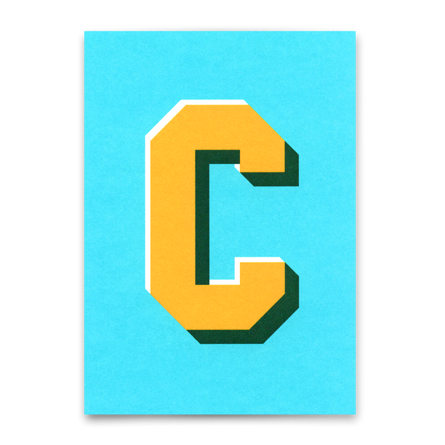 Deli Cards Monogrammkarte "C" | Coole Buchstaben Postkarte