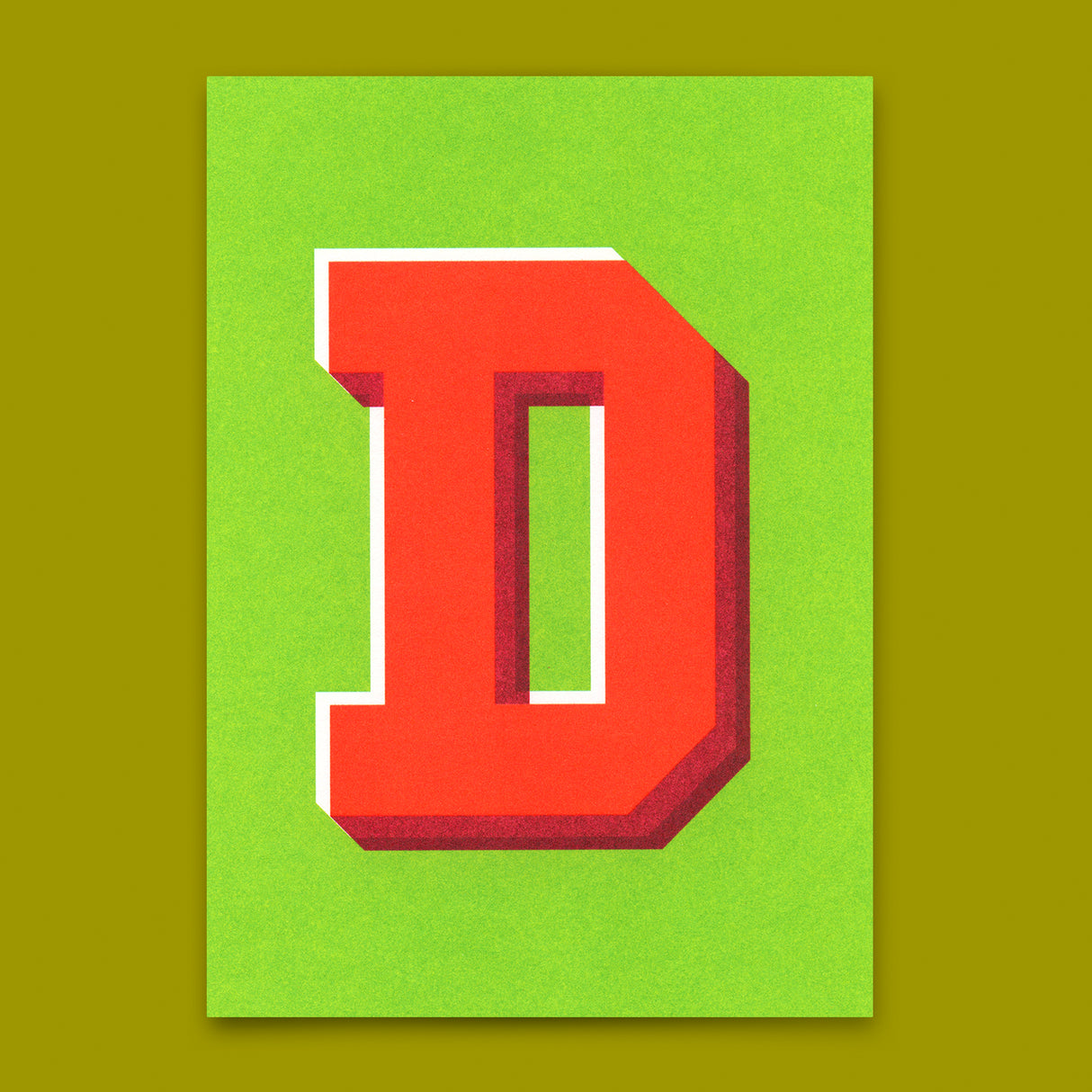 Deli Cards Monogrammkarte "D" | Coole Buchstaben Postkarte