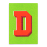 Deli Cards Monogrammkarte "D" | Coole Buchstaben Postkarte