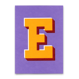 Deli Cards Monogrammkarte "E" | Coole Buchstaben Postkarte
