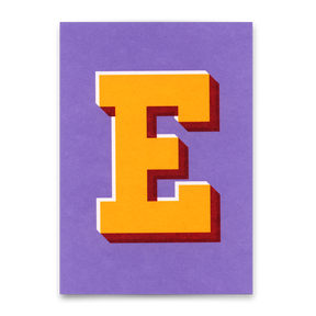 Deli Cards Monogrammkarte "E" | Coole Buchstaben Postkarte