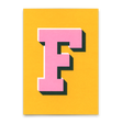 Deli Cards Monogrammkarte "F" | Coole Buchstaben Postkarte