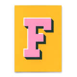 Deli Cards Monogrammkarte "F" | Coole Buchstaben Postkarte