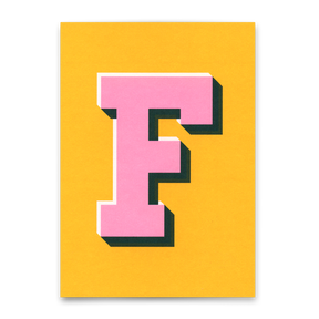 Deli Cards Monogrammkarte "F" | Coole Buchstaben Postkarte