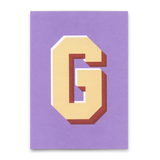 Deli Cards Monogrammkarte "G" | Coole Buchstaben Postkarte