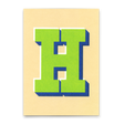 Deli Cards Monogrammkarte "H" | Coole Buchstaben Postkarte