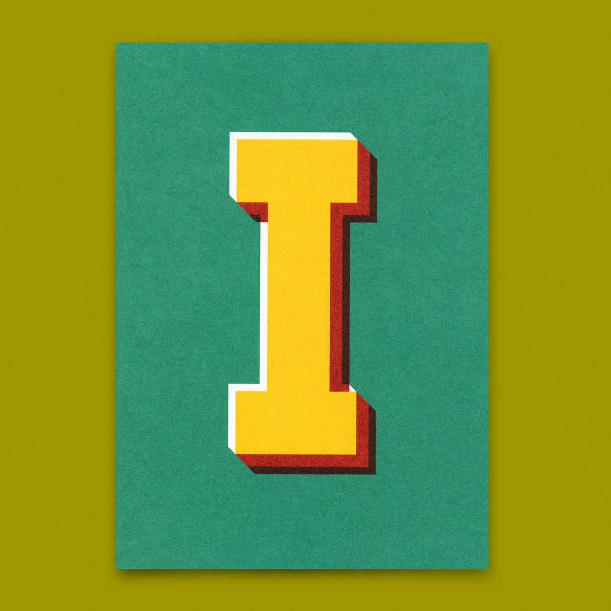 Deli Cards Monogrammkarte "I" | Coole Buchstaben Postkarte