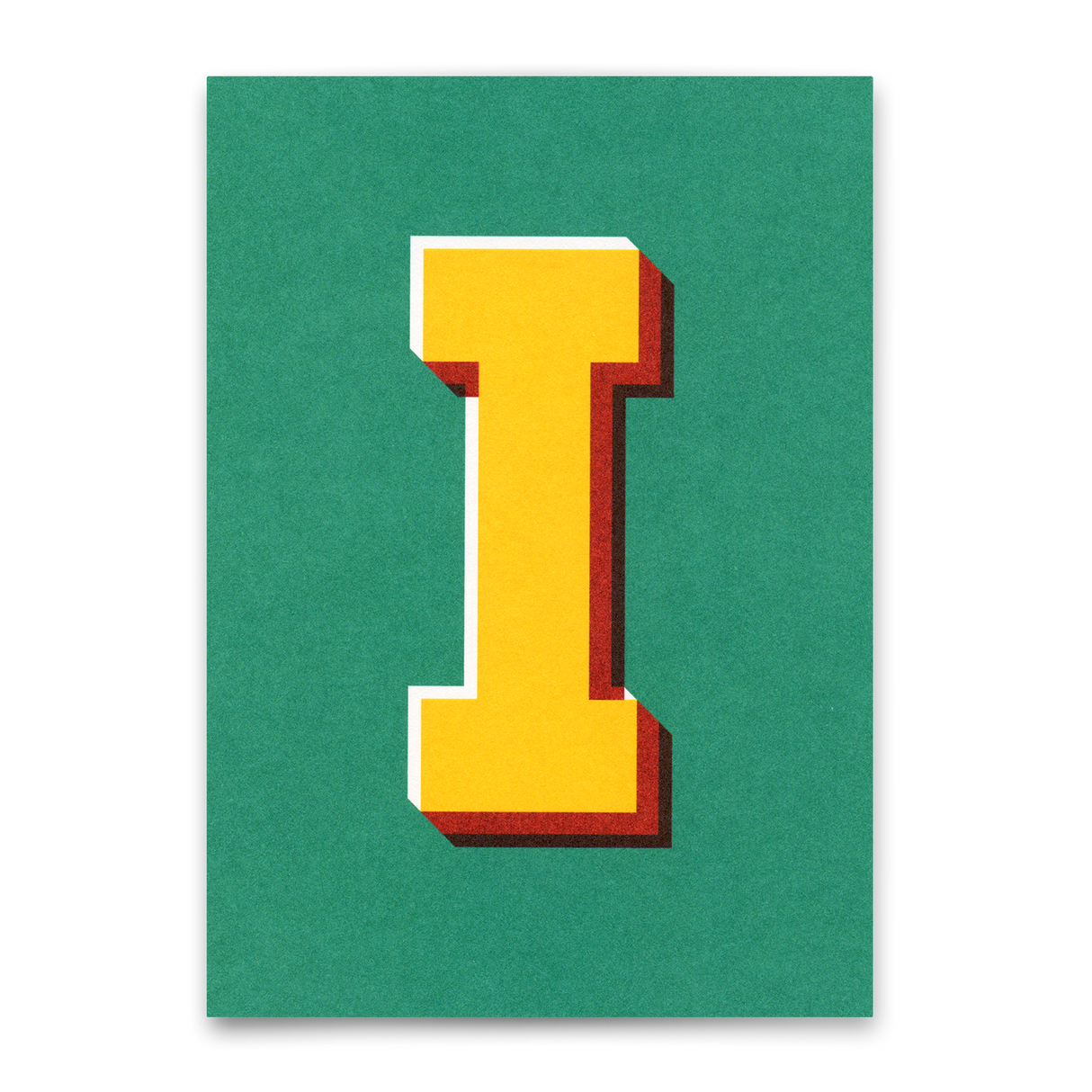 Deli Cards Monogrammkarte "I" | Coole Buchstaben Postkarte