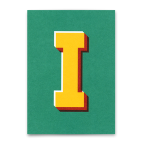 Deli Cards Monogrammkarte "I" | Coole Buchstaben Postkarte