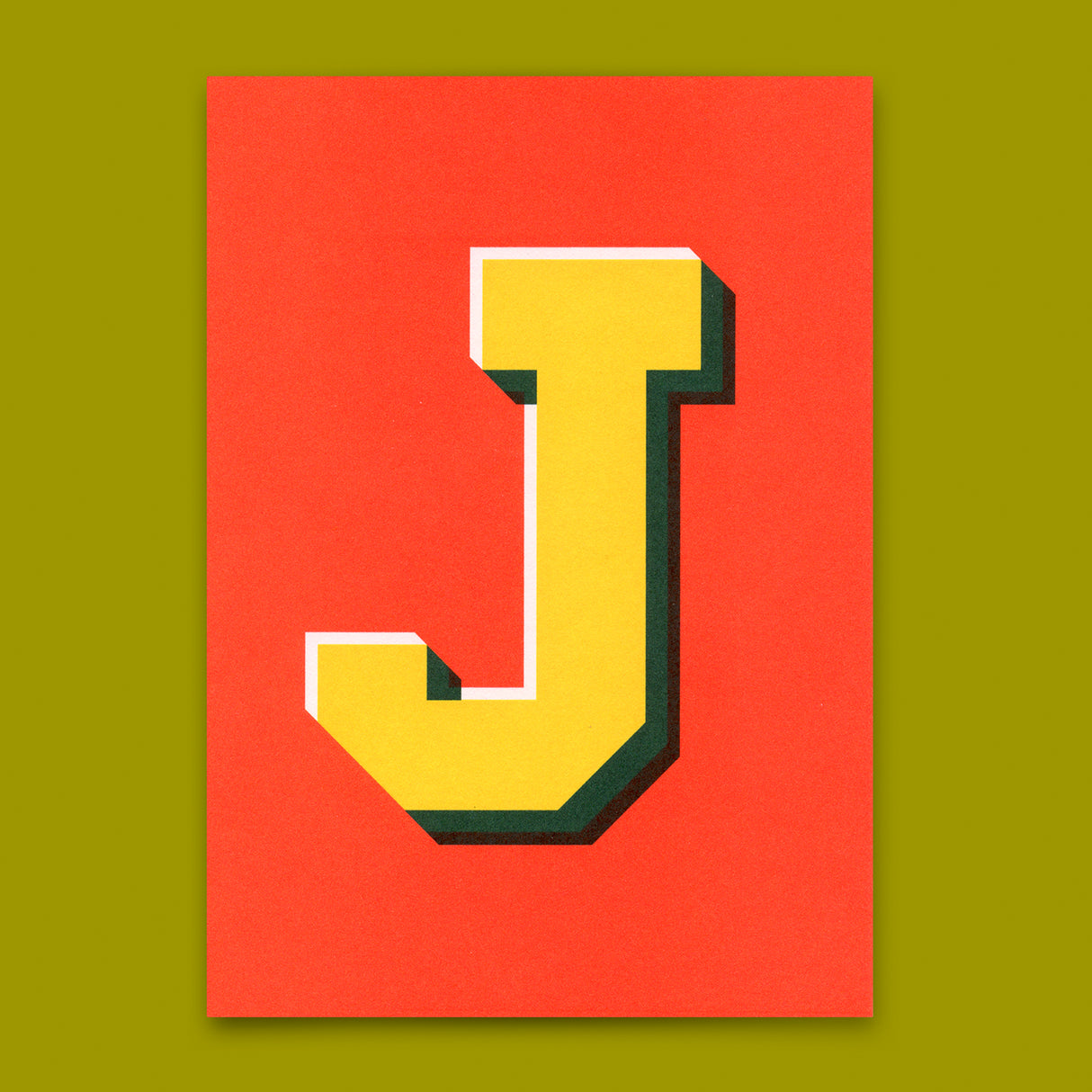Deli Cards Monogrammkarte "J" | Coole Buchstaben Postkarte