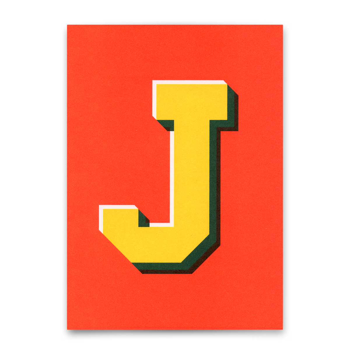 Deli Cards Monogrammkarte "J" | Coole Buchstaben Postkarte