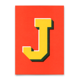 Deli Cards Monogrammkarte "J" | Coole Buchstaben Postkarte