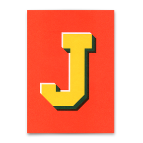 Deli Cards Monogrammkarte "J" | Coole Buchstaben Postkarte