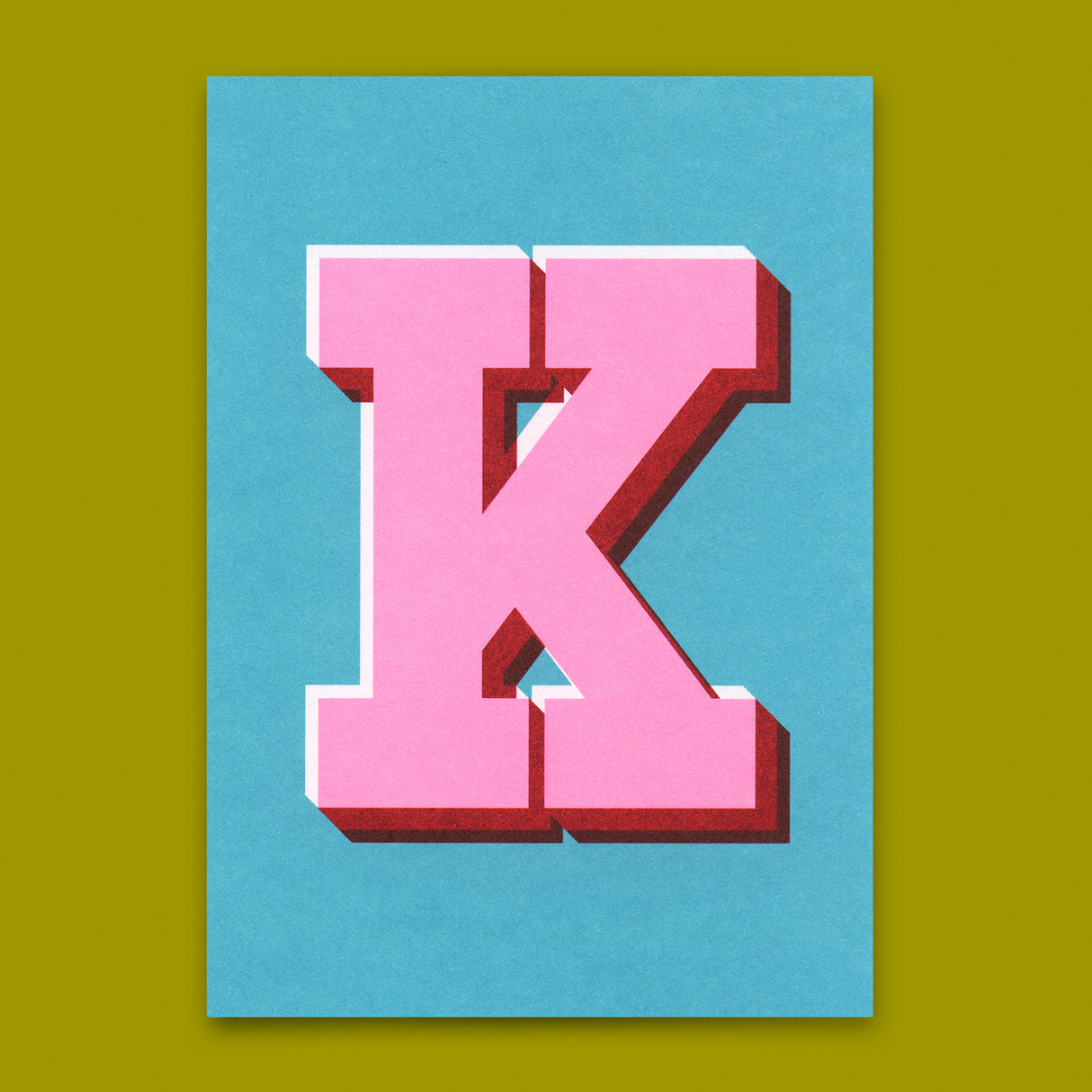 Deli Cards Monogrammkarte "K" | Coole Buchstaben Postkarte