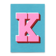 Deli Cards Monogrammkarte "K" | Coole Buchstaben Postkarte