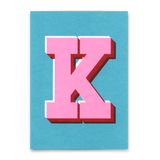 Deli Cards Monogrammkarte "K" | Coole Buchstaben Postkarte
