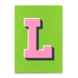 Deli Cards Monogrammkarte "L" | Coole Buchstaben Postkarte