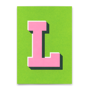 Deli Cards Monogrammkarte "L" | Coole Buchstaben Postkarte