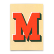 Deli Cards Monogrammkarte "M" | Coole Buchstaben Postkarte