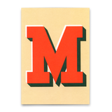 Deli Cards Monogrammkarte "M" | Coole Buchstaben Postkarte