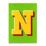 Deli Cards Monogrammkarte "N" | Coole Buchstaben Postkarte