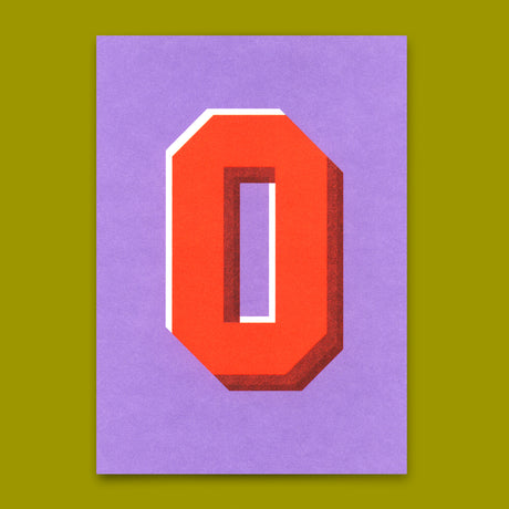 Deli Cards Monogrammkarte "O" | Coole Buchstaben Postkarte