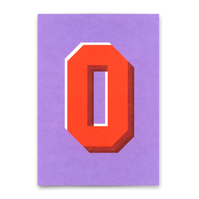 Deli Cards Monogrammkarte "O" | Coole Buchstaben Postkarte