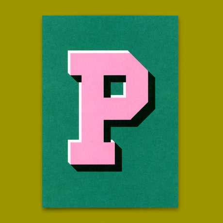 Deli Cards Monogrammkarte "P" | Coole Buchstaben Postkarte