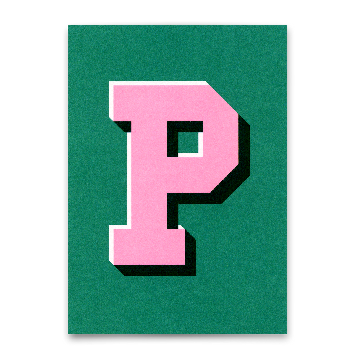 Deli Cards Monogrammkarte "P" | Coole Buchstaben Postkarte