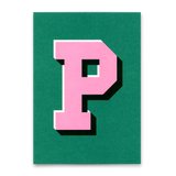 Deli Cards Monogrammkarte "P" | Coole Buchstaben Postkarte