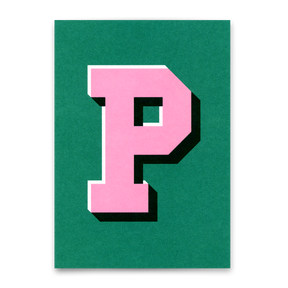 Deli Cards Monogrammkarte "P" | Coole Buchstaben Postkarte