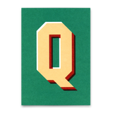 Deli Cards Monogrammkarte "Q" | Coole Buchstaben Postkarte