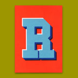 Deli Cards Monogrammkarte "R" | Coole Buchstaben Postkarte