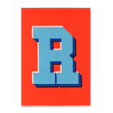 Deli Cards Monogrammkarte "R" | Coole Buchstaben Postkarte