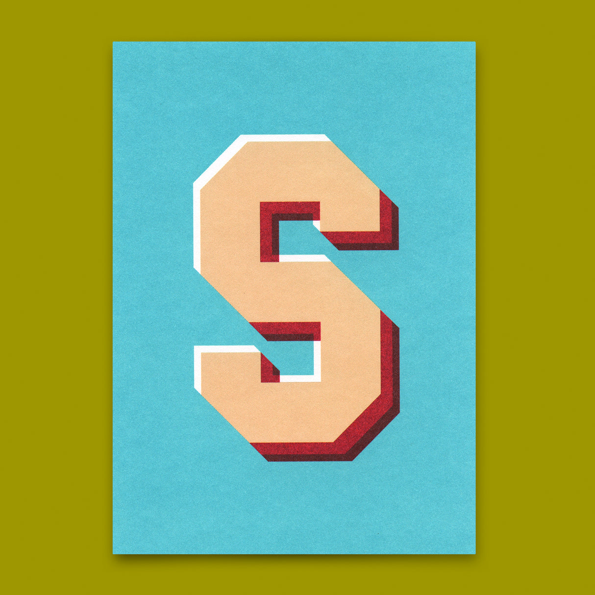 Deli Cards Monogrammkarte "S" | Coole Buchstaben Postkarte