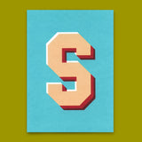 Deli Cards Monogrammkarte "S" | Coole Buchstaben Postkarte