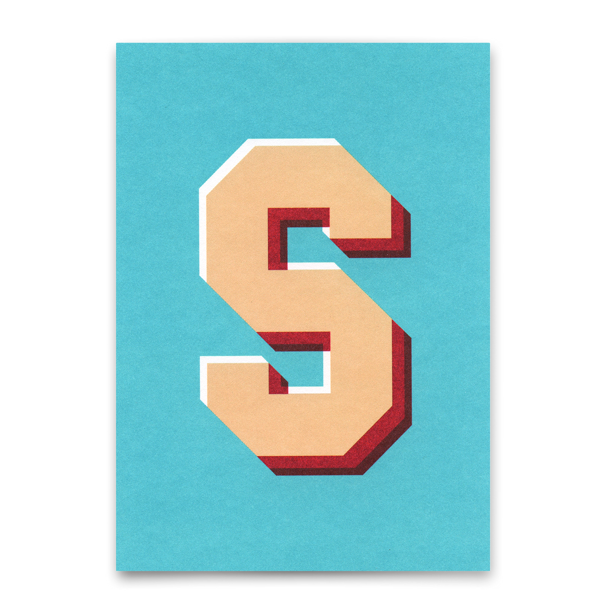 Deli Cards Monogrammkarte "S" | Coole Buchstaben Postkarte