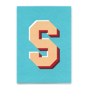 Deli Cards Monogrammkarte "S" | Coole Buchstaben Postkarte