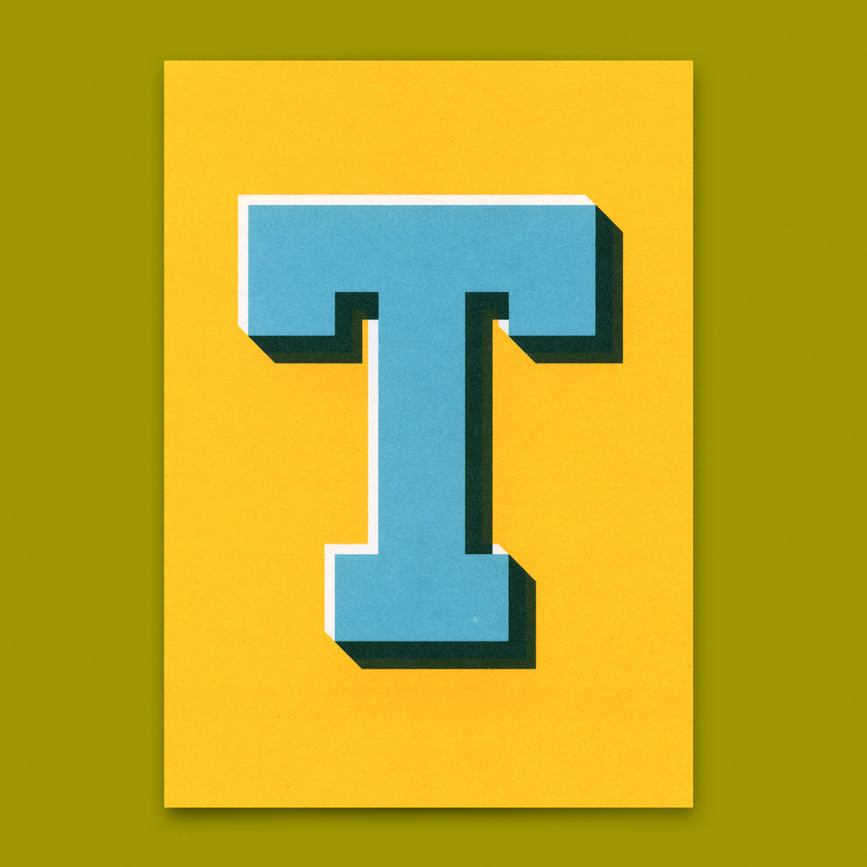 Deli Cards Monogrammkarte "T" | Coole Buchstaben Postkarte