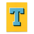 Deli Cards Monogrammkarte "T" | Coole Buchstaben Postkarte