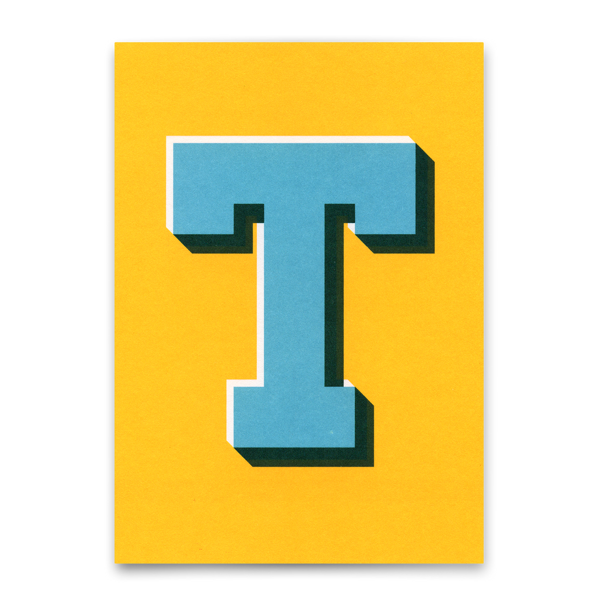 Deli Cards Monogrammkarte "T" | Coole Buchstaben Postkarte